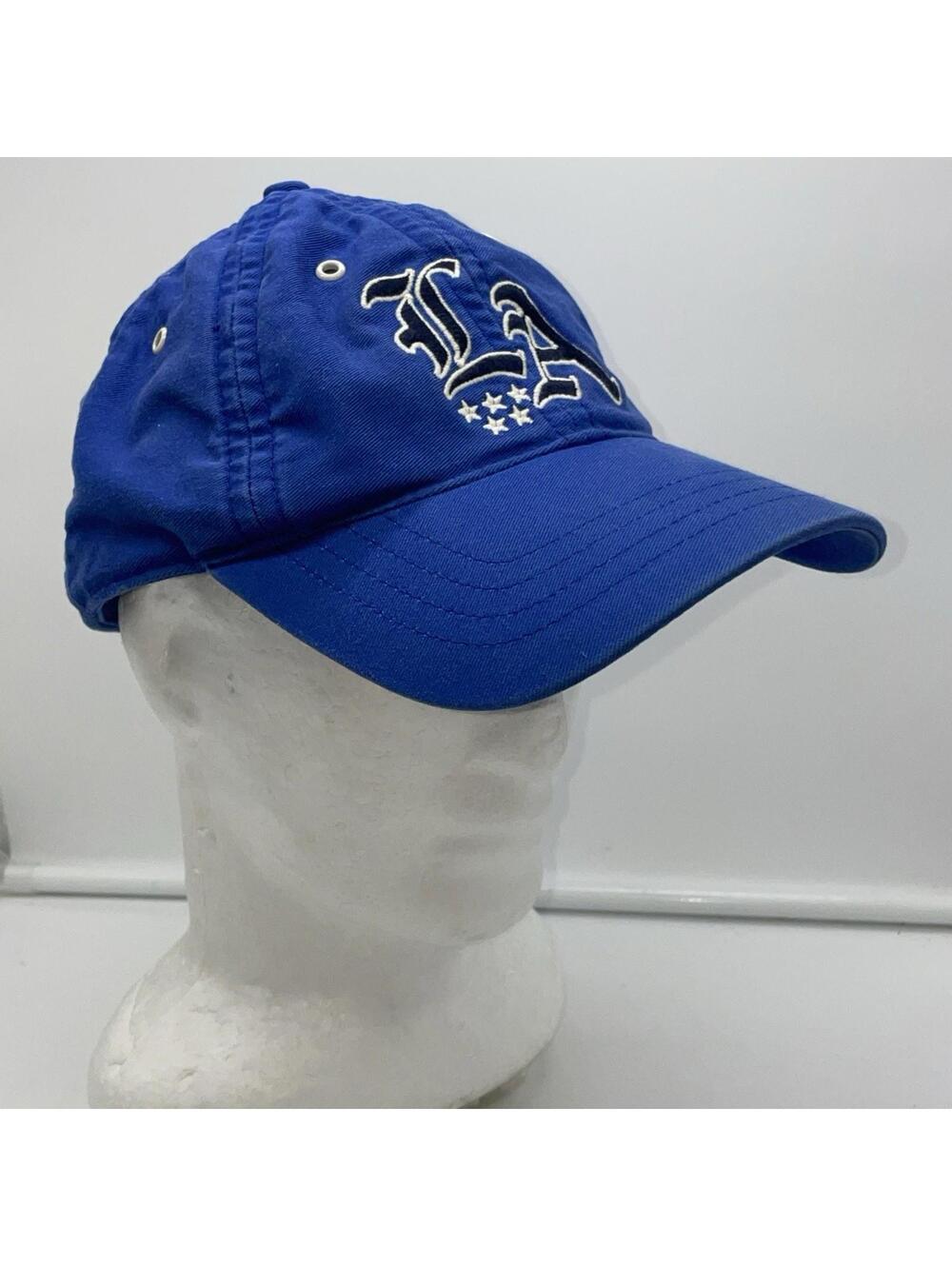 LA w/ Stars Embroidered Blue Adjustable Blue Marlin Hat OSFA